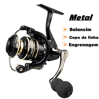 Acessório De Pesca Molinete Modelo AC2000-7000 De Alumínio Drag Máximo De 12 Kg Ideal Para Amantes Da Pesca