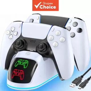 Para PS5 Controlador Estação De Carregador RGB Carregamento Doca Titular Suporte Acessórios Kits/PlayStation 5 DualSense