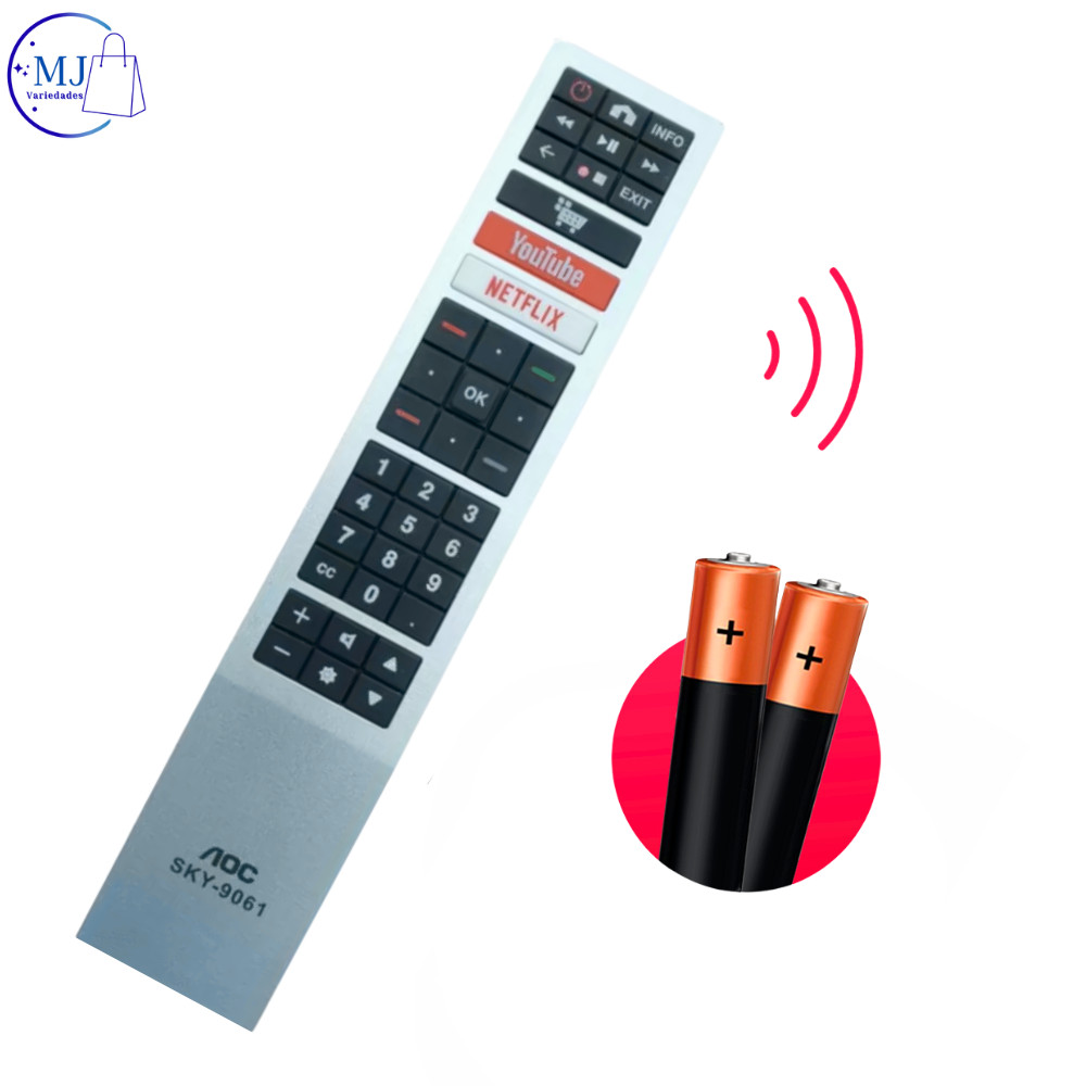 Controle Remoto Smart TV AOC Led 4K + Pilhas | Shopee Brasil