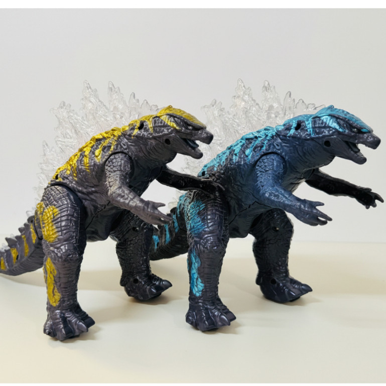 Boneco grande Godzilla Azul Dourado Luz Som Anda Interativo ENVIO ...
