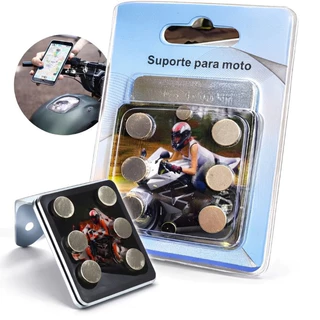 Suporte Celular para Moto com 6 Ímãs Magnéticos Fixação Segura e Universal UNIBOM