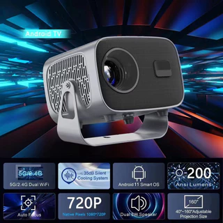 Android HD Gimbal Projetor Auto Keystone Portátil Home Desktop Inteligente De Parede Branca