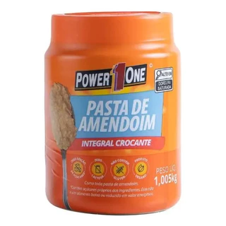 Kit 2 Pasta De Amendoim Tradicional E Crocante 1kg Power1one