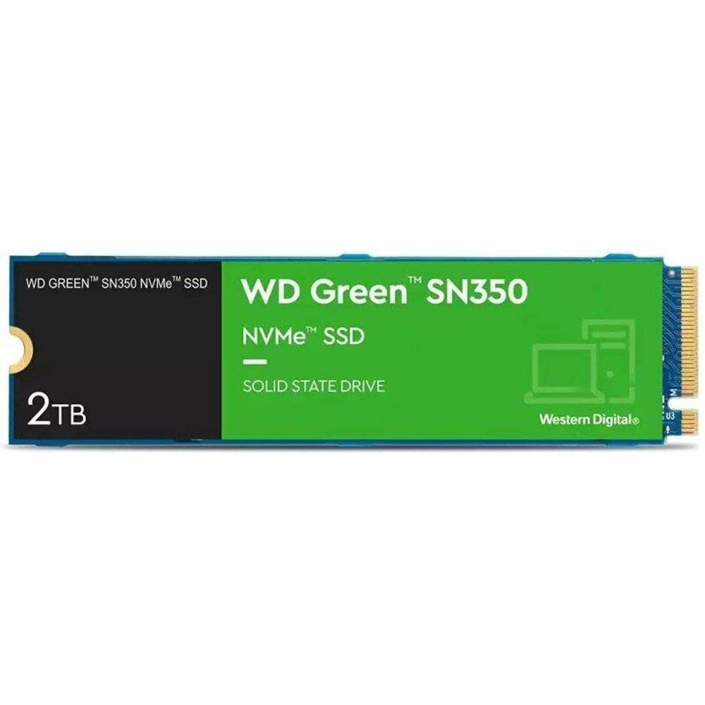 SSD M.2 NVMe 2TB Western Digital WD Green SN350 Velocidade de LeituraGravação até 32003000 MBs Gen3x4 WDS200T3G0C