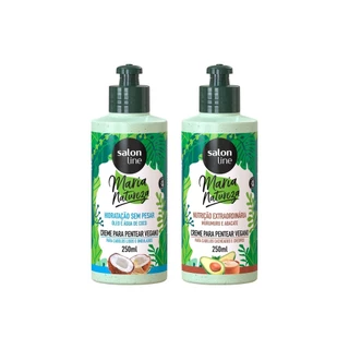 Kit com 2 Cremes Para Pentear Maria Natureza Hidratação e Nutrição Salon Line em Oferta na Shopee