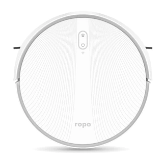 RobAspirador Ropo Laser Slim, Branco, Aspira e Passo Pano, Ultrafino, Limpeza Inteligente - Bivolt..