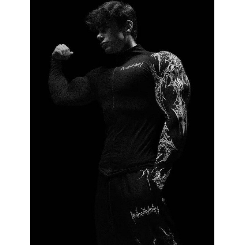 Breathedivinity Fitness Camiseta masculina de manga comprida de