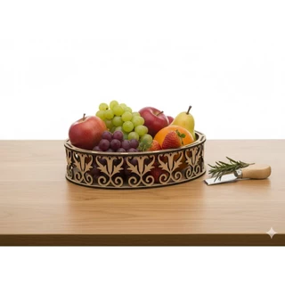 Cesto Fruteira Bandeja MDF Vazada - Decoração Mesa Gourmet