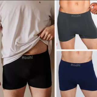Cuecas Boxer Kit 3 sem Costura de Poliamida com Elástico Anatômica Confortável Hoahi