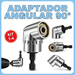 Adaptador Angular Magnético 90° para Parafusadeira e Furadeira encaixe 1/4 Polegadas