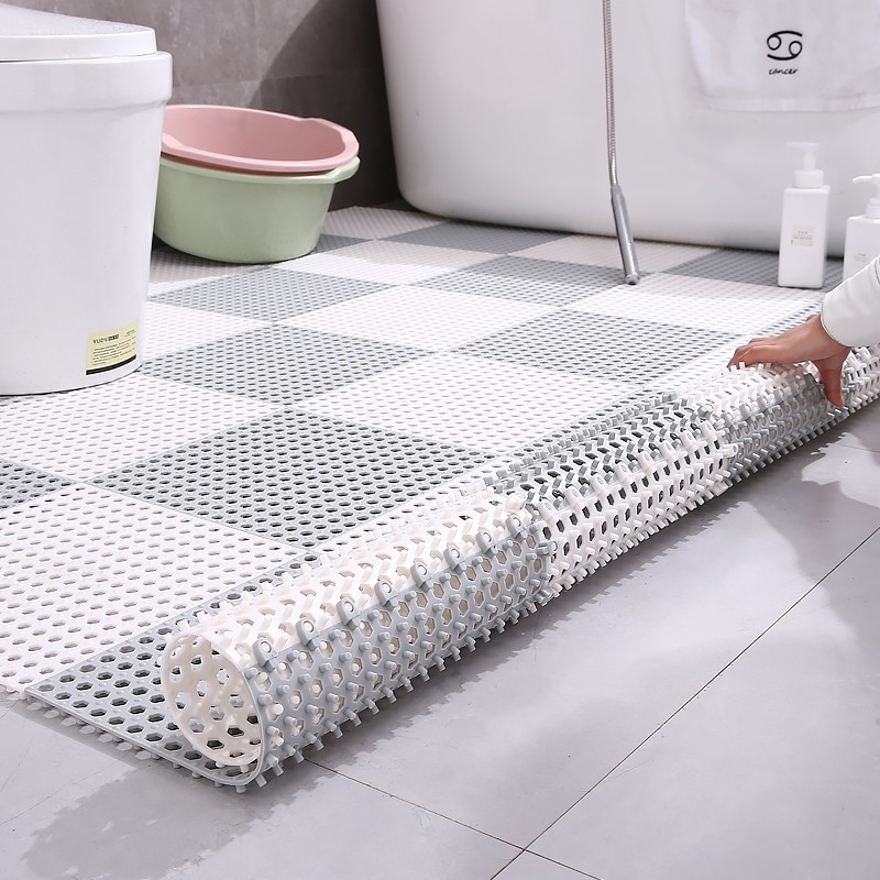 Tapete Modular Antiderrapante para Banheiro Sauna - Kit 6 Peças 30x30cm ...