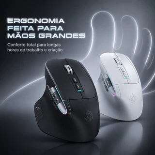 HELLFOX Mouse Tri Mode Ergonomico 8000 DPI 700mAh RGB