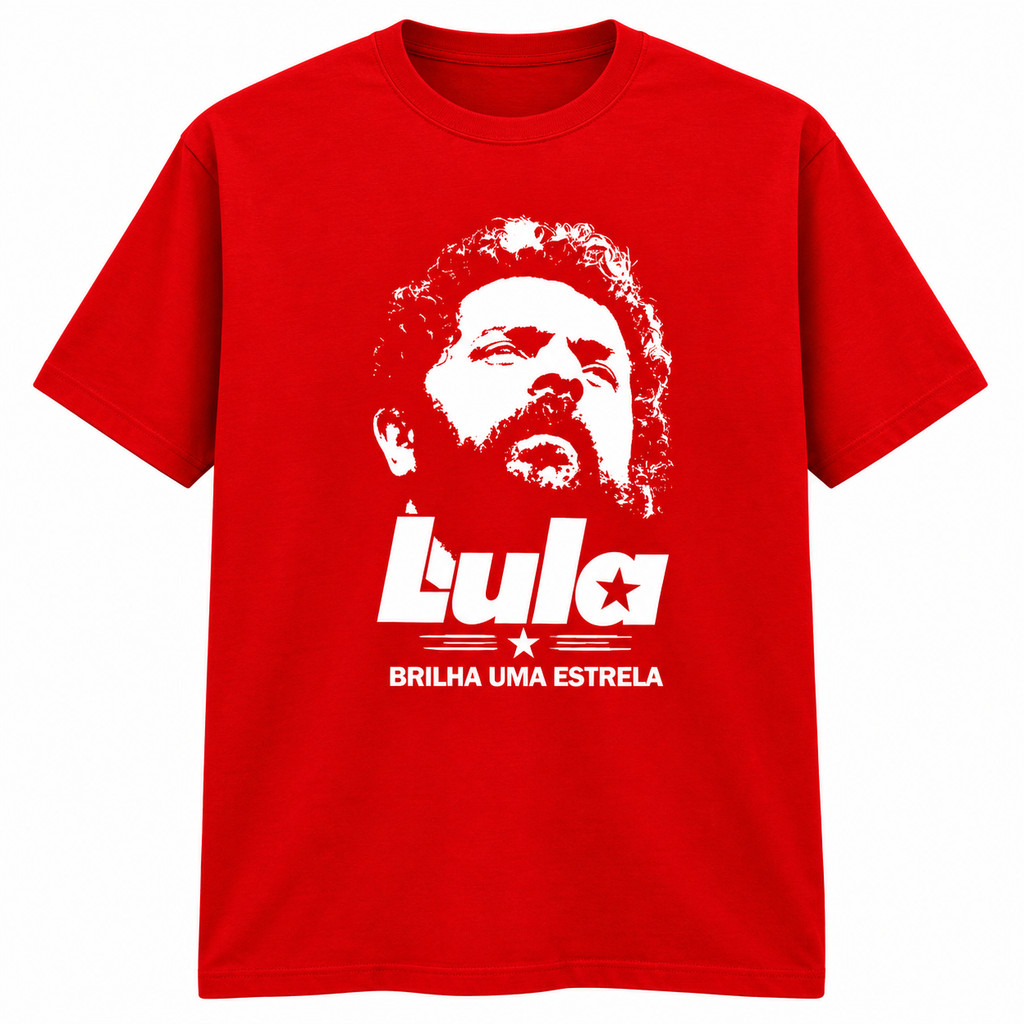 Camiseta Lula Manga Curta Gola Redonda Fio 30.1 Masculina Estampa Casual Confortável