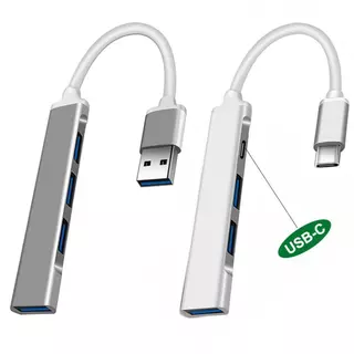 USB C HUB Adaptador OTG Para Laptop PC Expansor 3.0 De 4 Portas Telefone Tablet