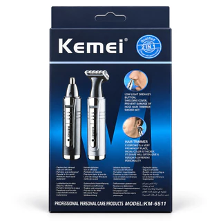 Aparador Kemei KM-6511 2 em 1 Nariz Sobrancelha e Barba
