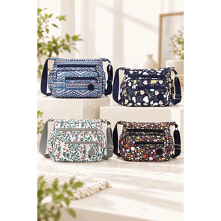 Bolsa Feminina Transversal Estampada Multi Bolsos Ajustável