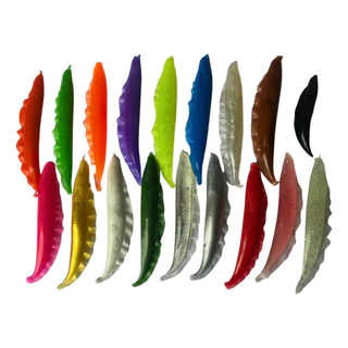 Isca Artificial Tuvira Lesma 13cm Kit 5 Unidades Soft Pesca Tucunaré Pintado Dourado Traíra Isca Brasil
