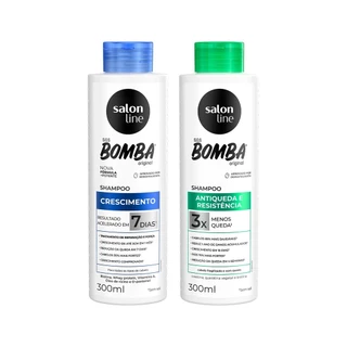 Kit Shampoos SOS Bomba Original Crescimento + Antiqueda Salon Line 300ml em Oferta na Shopee