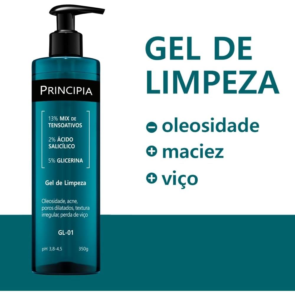 Gel de Limpeza Principia GL-01 305ml Sabonete Liquido Facial Para Pele ...