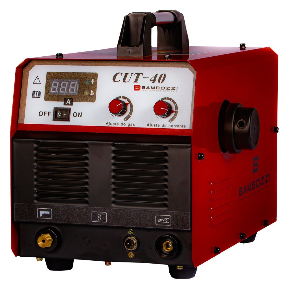 Máquina de corte plasma capacidade de 13 mm monofásico com compressor integrado - CUT 40 - Bambozzi