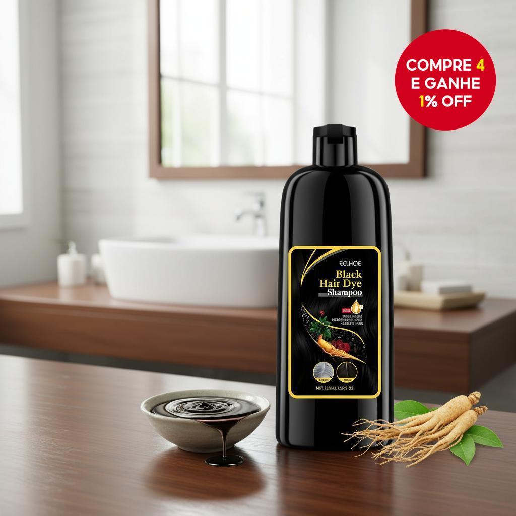 500ML/200ML/100ML Shampoo Herbal para Cobrir Cabelos Brancos em 5 ...