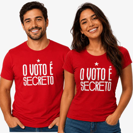 Camiseta Oversized O VOTO É SECRETO Algodão