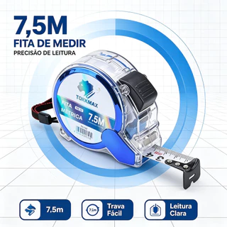 🔥 Trena De Aço 7.5m Ergonômica | Trava Segura Medição Exata Uso Profissional Diário