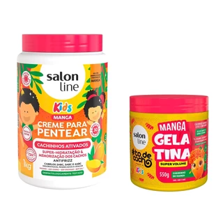 Kit Cheirinho de Manga com Creme para Pentear e Gelatina #todecacho Kids em Oferta na Shopee
