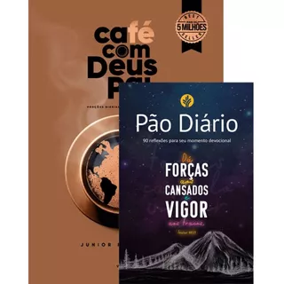 Kit 2 Livros | Café com Deus Pai Porções de Transformação + Pão Diário 90 Reflexões Capa Vigor em Oferta na Shopee