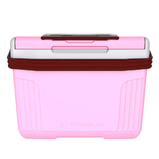 Caixa Cooler Térmico Pequeno 8 Litros Cinza ou Rosa Cabe Ate 12 Latas Termolar