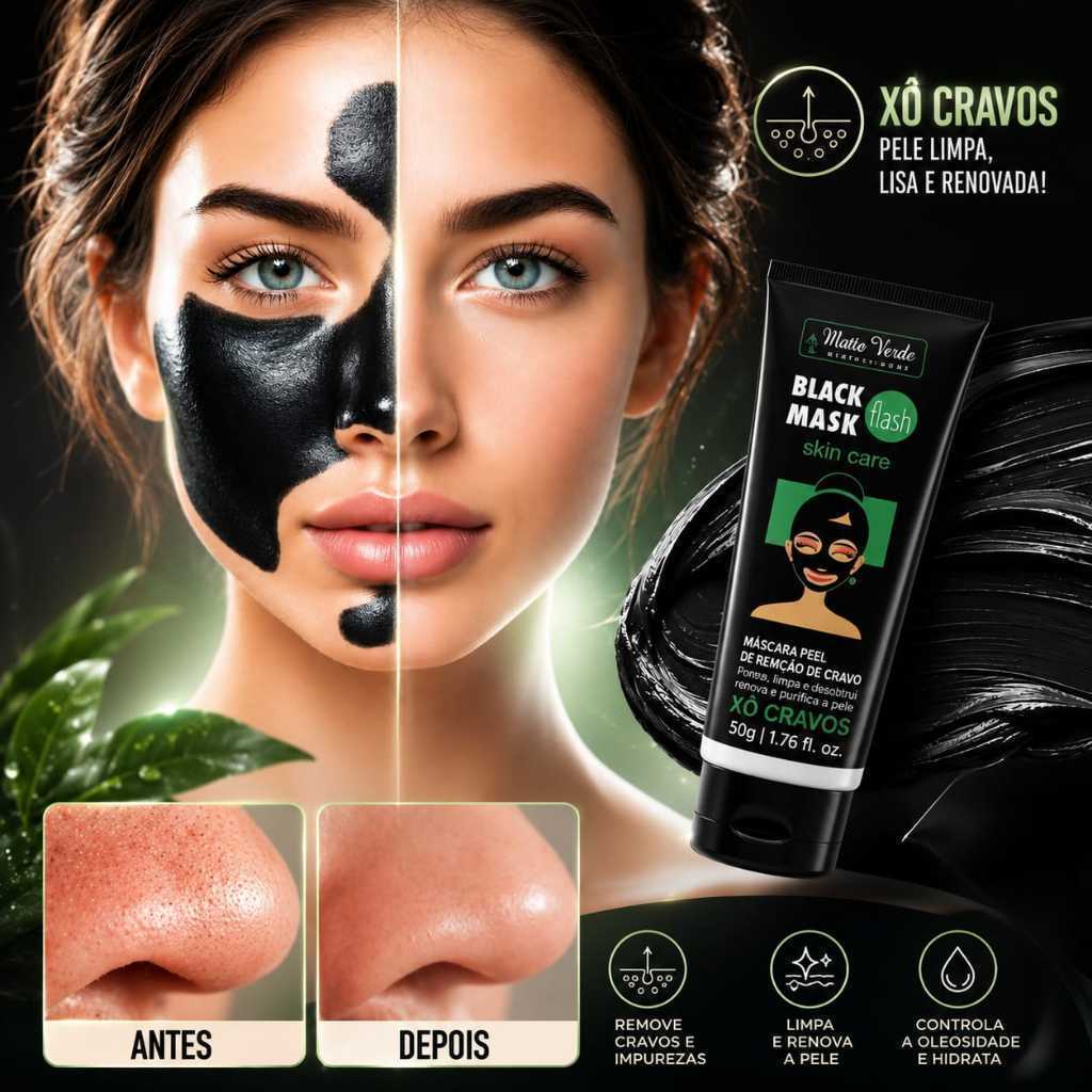 Mascara Bisnaga Black Mask Flash Matta Verde Xô Cravos | Shopee Brasil