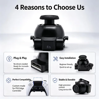 Módulo De Joystick TMR Anti-Drift Com Tampa De Polegar Para PS5 DualSense Edge