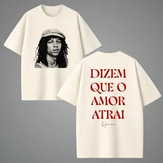 Camiseta Djavan Dizem que o Amor Atrai Musica Show Turne Premium