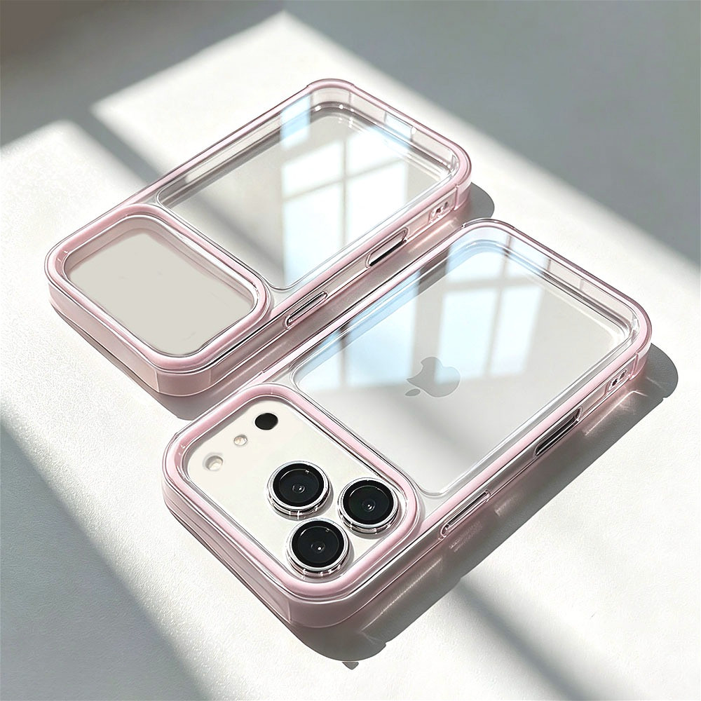 Nunca Amarelo! Capa Transparente 2 Em 1 Anti-Impacto Capinha Para iPhone 18 15 14 Plus 17 Air 16 13 12 11 Pro Max Norma