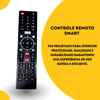 Controle Remoto Semp Toshiba Smart Netflix Youtube Ct6810
