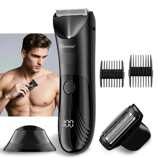 Máquina de cortar cabelo Aparador Masculino 2 Em 1 Hatteker Lamina Ceramica com À Prova D'Água