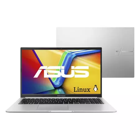 Notebook ASUS Vivobook 15 M1502YA AMD Ryzen 7 5825U 8GB Ram 512GB SSD Linux 15 6 FHD Silver NJ611