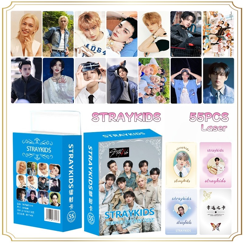 50-119pcs STRAY KIDS ATE Holographic Laser Lomo cards Lose My