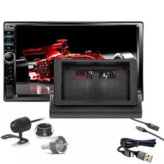 KIT CENTRAL MULTIMIDIA MP5 7 POL CÂMERA DE RÉ FIAT UNO MILLE 1994 A 2013