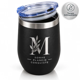 Copo Térmico Ovo Cuia Personalizado 350ml Inox Tampa Acrílica Logo Foto Frase Ou Time do Coração Staley Ello Concept