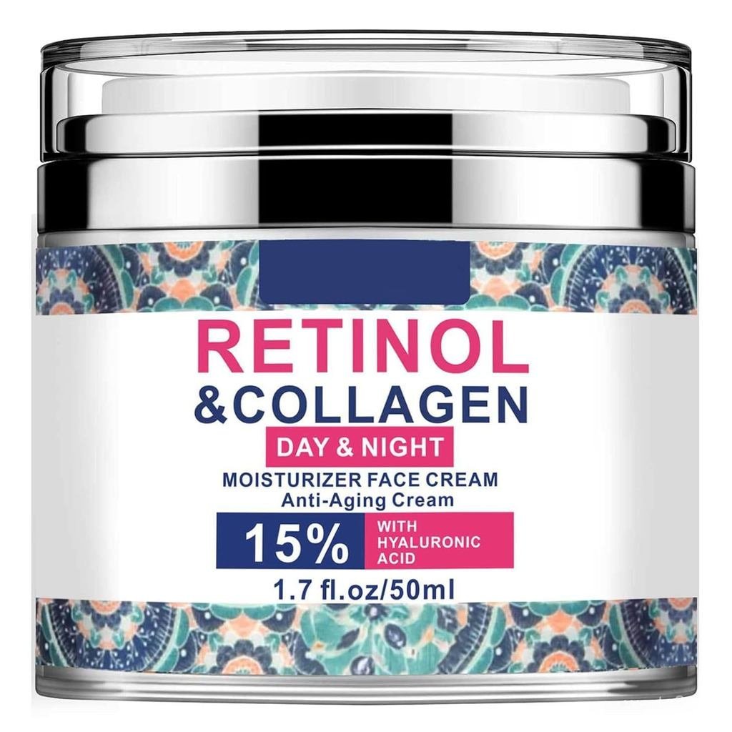 Creme de Retinol para o Rosto com 15% de Ácido Hialurônico, Hidratante ...