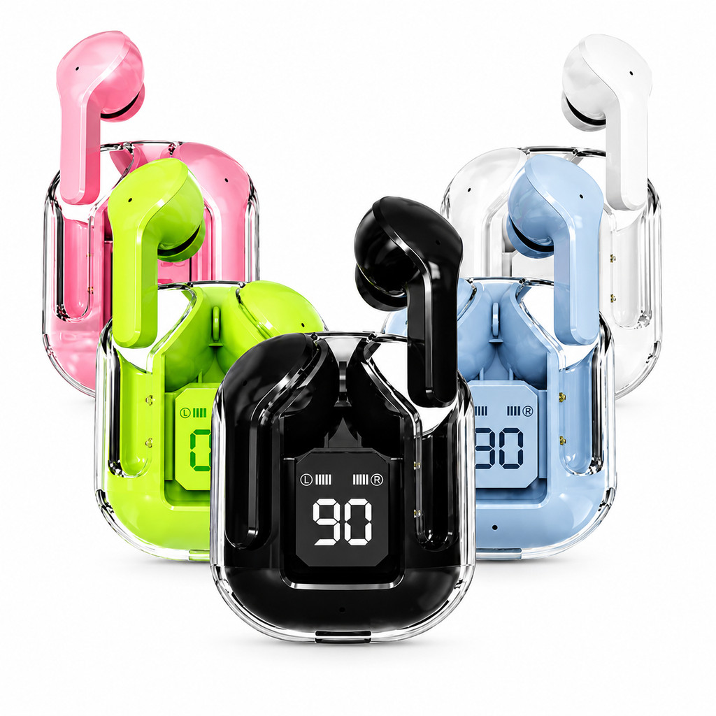 Fone Bluetooth 5.0 com Microfone Estéreo Hi-Fi Cancelamento de Ruído Estojo Carregador 300mAh
