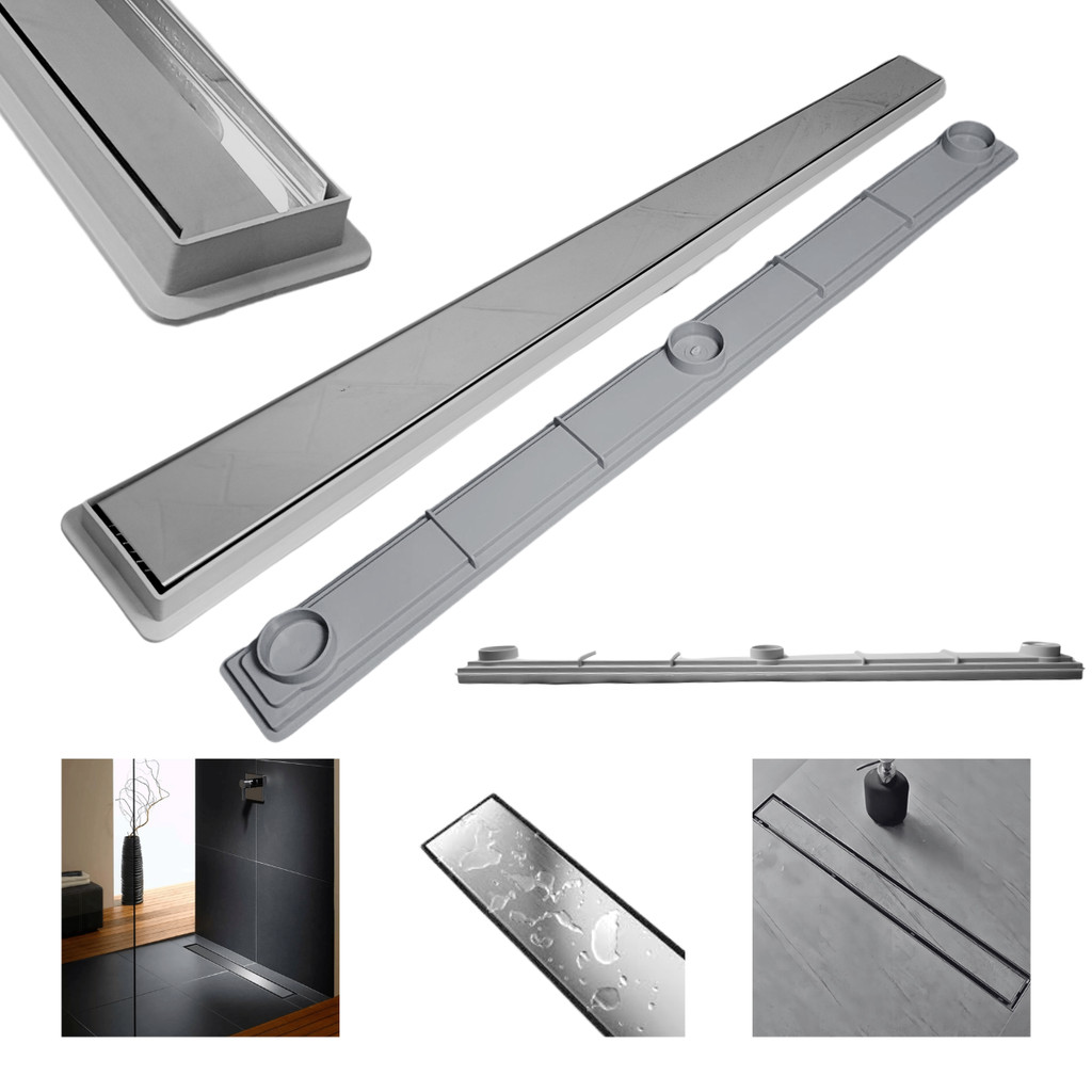 Ralo Raso Ideal para Laje e Apartamento Inox Invisível Cola Piso 70cm ...
