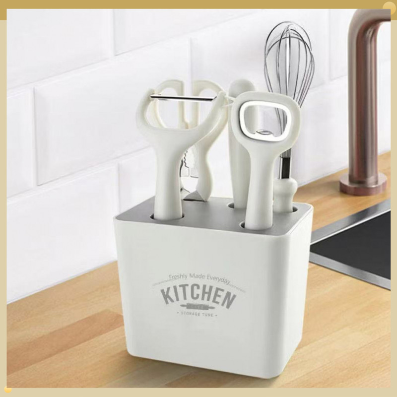 aConjunto de Utensílios para Cozinha: Kit com 6 Peças Incluindo Faca! | Shopee Brasil