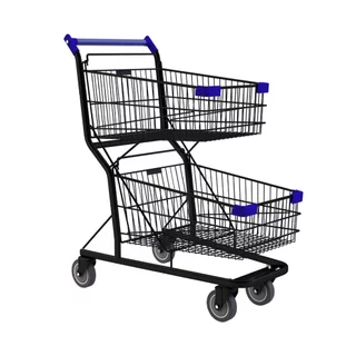 Carrinho Amapá Duplo Supra 130 Litros Preto em Oferta na Shopee