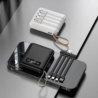 10000mah Carregador Portátil Com 4 Cabos De Carregamento LED Banco De Potência Digital loja canaa