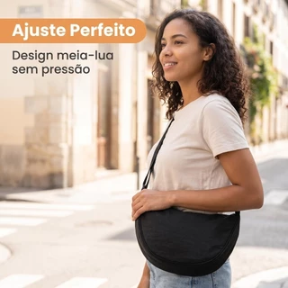 Bolsa Transversal Meia Lua De Náilon Leve Multicores, Alça Ajustável,Ombro Para Trabalho,Passeio E Uso Diário RAJORK