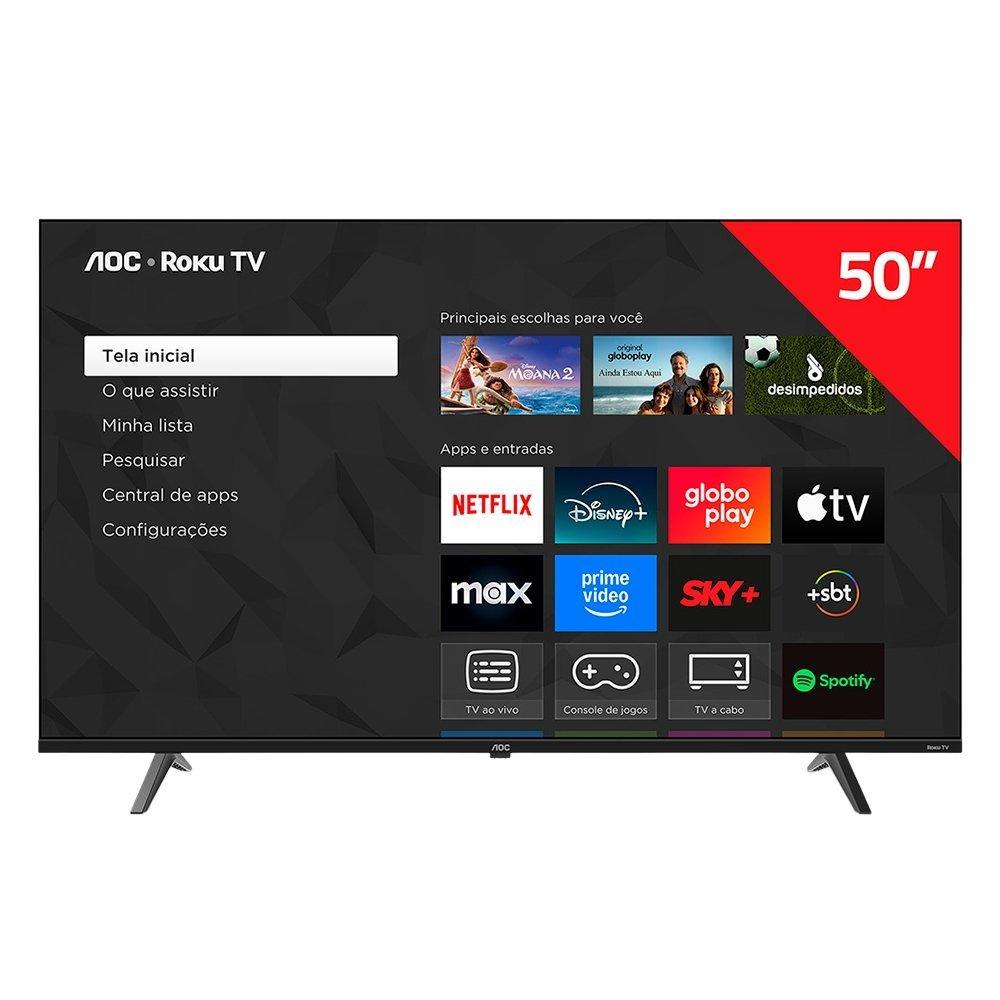 Smart TV 50" AOC 50U704578G 4K UHD Wi-Fi HDR10 3HDMI 1USB