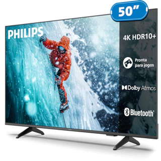 Smart TV Philips 50 Polegadas 4K 50PUG7300/78 UHD Titan OS Pixel Precise Comando de Voz