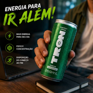Kit 6 Energético Tron Guaraná 269ml Energy Drink Bebida Energética Com Taurina Lata Sabor Guaraná e Melancia